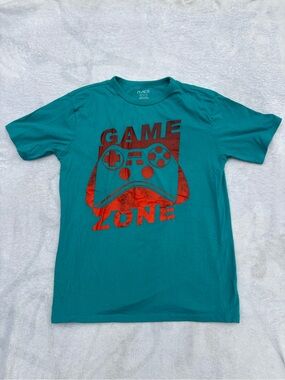 The Children's Place Teal 'Game Zone' Graphic Tee with Red Print